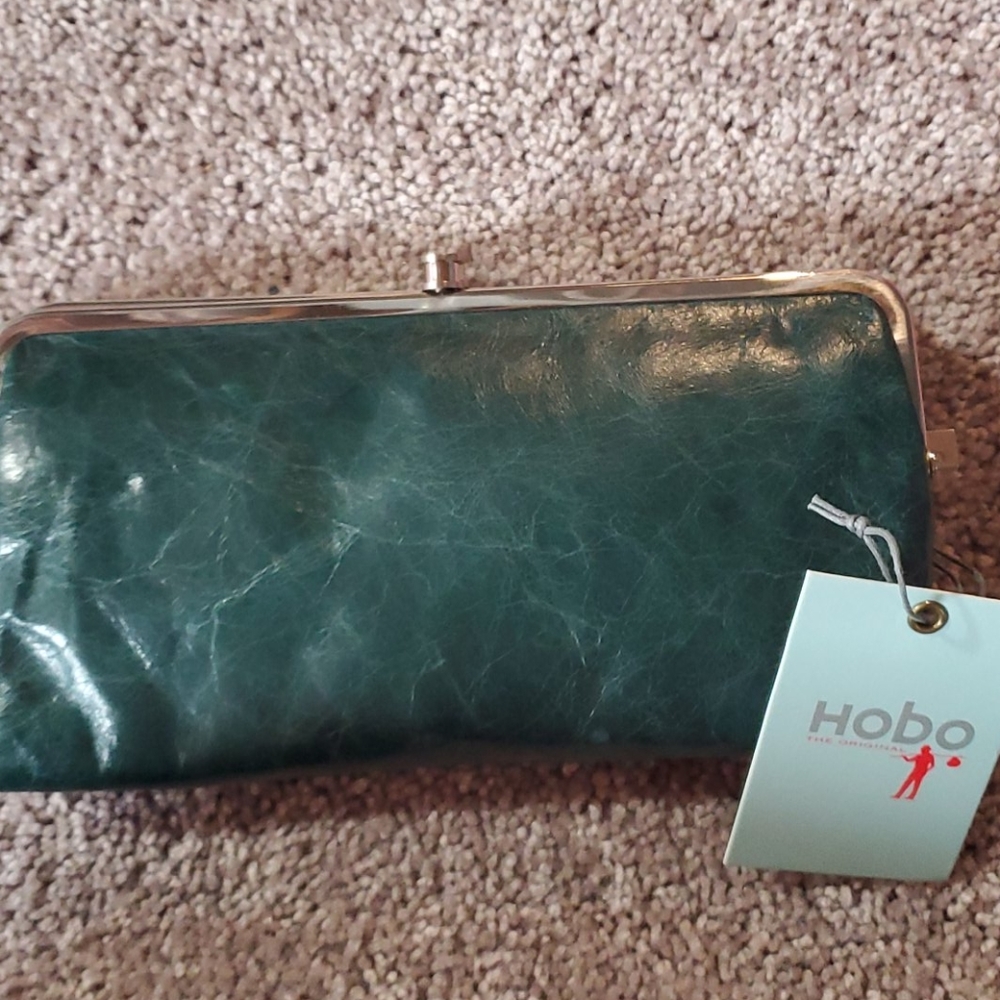 Hunter green "Lauren" Hobo clutch